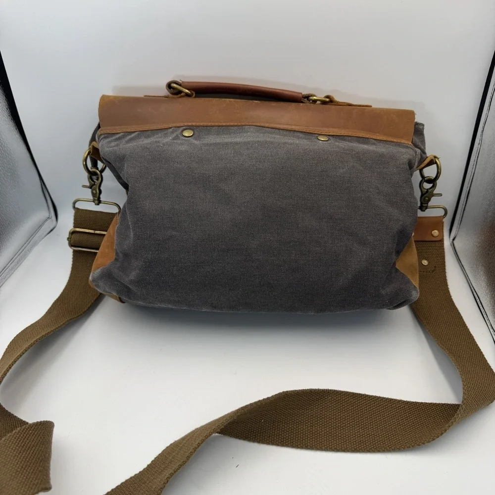 Gootium Vintage Canvas Leather Shoulder/Messenger Computer Bag 14.5' x 11